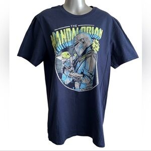 STAR Wars The Mandalorian Men Grogu and Mando Graphic Tee • NWOT • Size: Medium